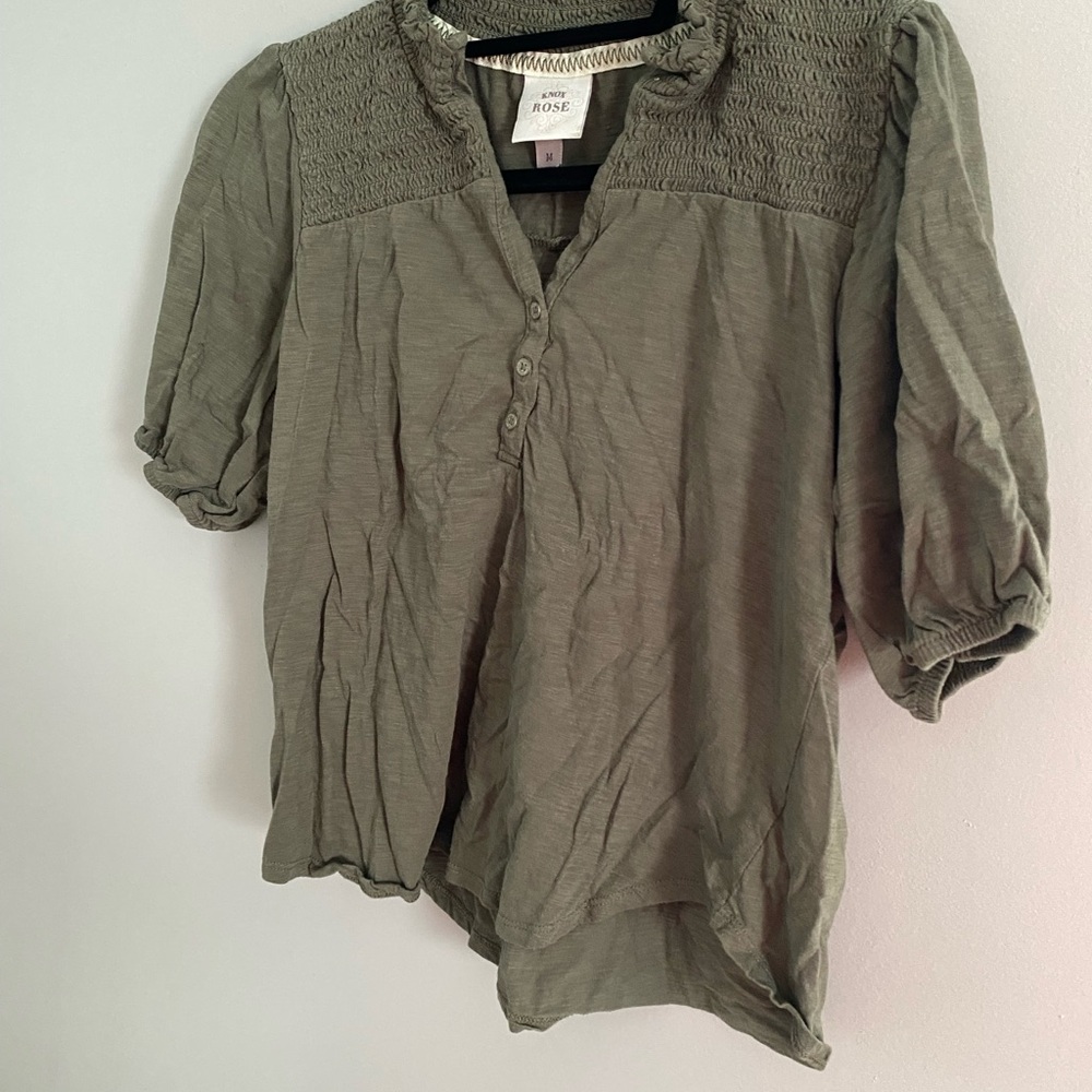 Knox Rose | Green Blouse